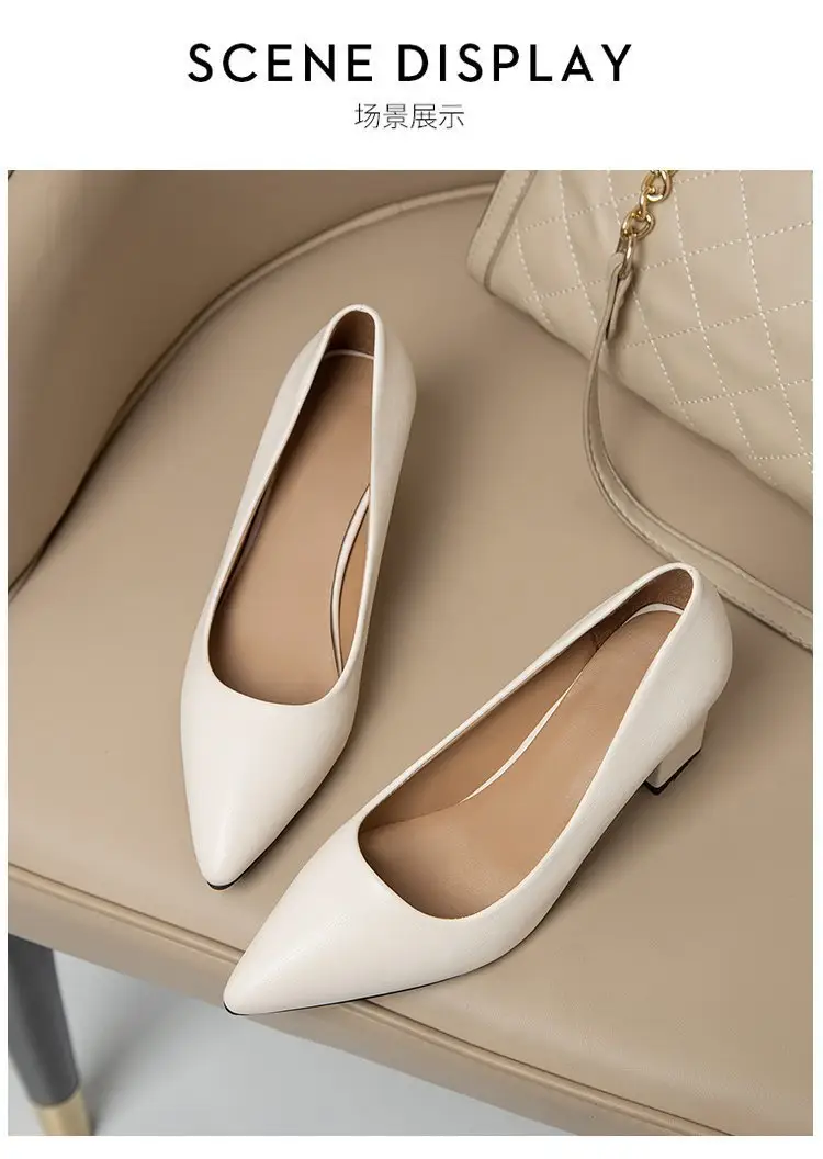 Women's Beige Pointed Toe Heeled Flats 2022 — feature 22