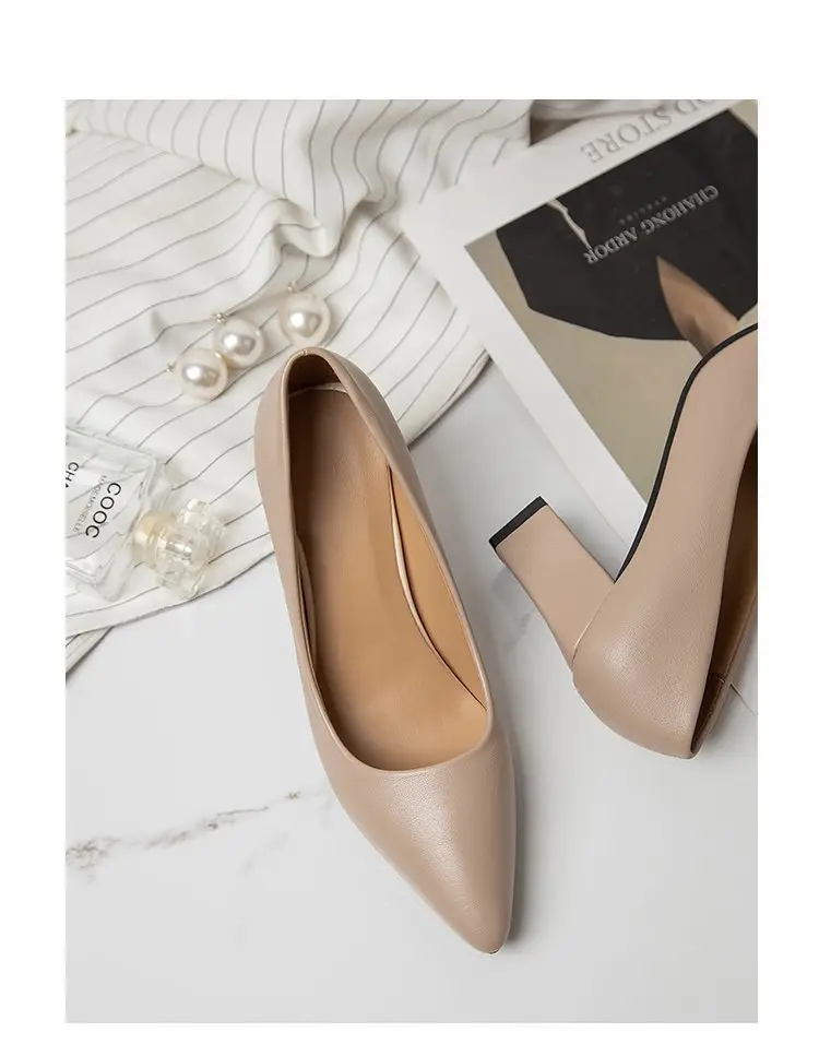 Women's Beige Pointed Toe Heeled Flats 2022 — feature 27