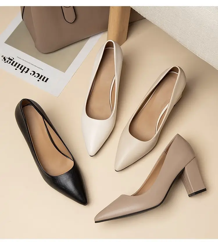 Women's Beige Pointed Toe Heeled Flats 2022 — feature 29