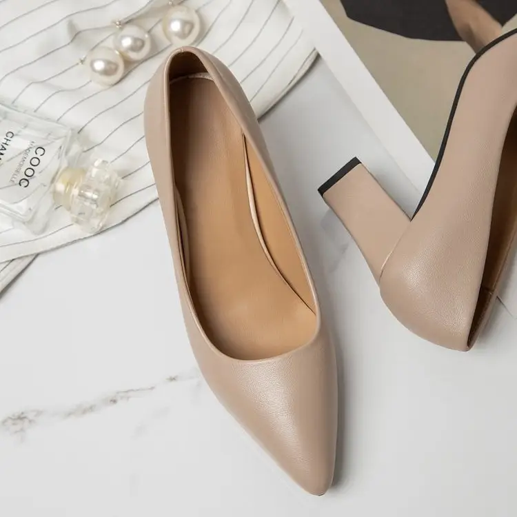 Women's Beige Pointed Toe Heeled Flats 2022 — feature 31