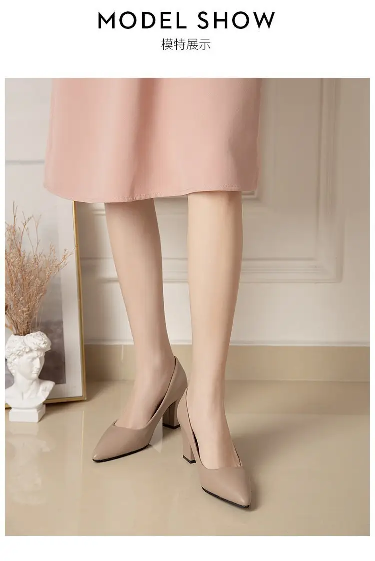 Women's Beige Pointed Toe Heeled Flats 2022 — feature 7