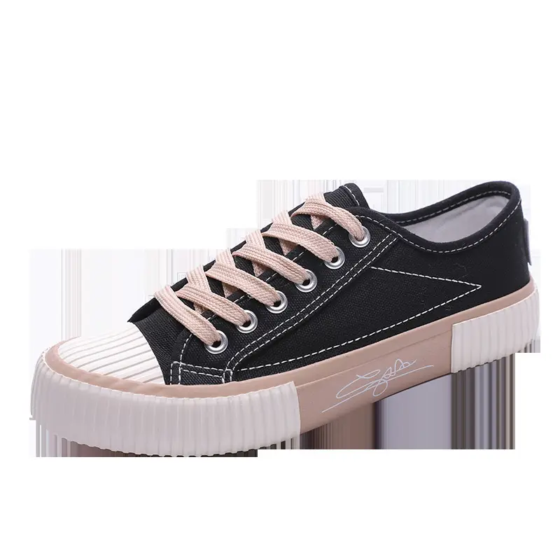 Ins Trendy Shoes Spring New Korean Style Low-Top Canvas Shoes Women's Biscuit Shoes Student Rubber Shoes Vulcanized Shoes Sneakers F110 - Image 5