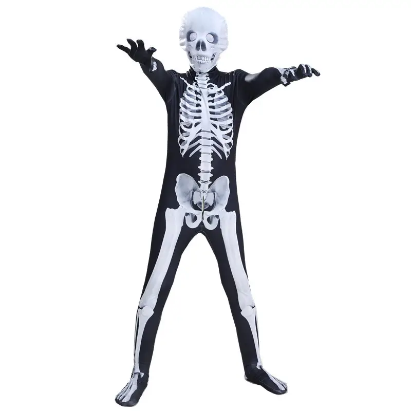Halloween Skeleton Jump Suit Cosplay Party Costume - Image 6