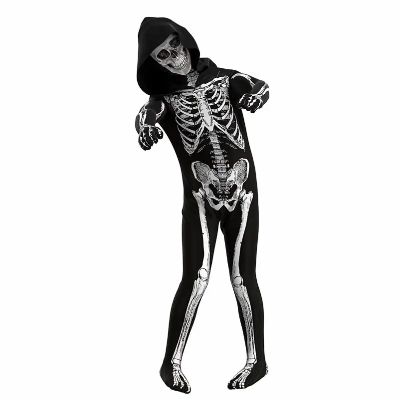 Halloween Skeleton Jump Suit Cosplay Party Costume - Image 4