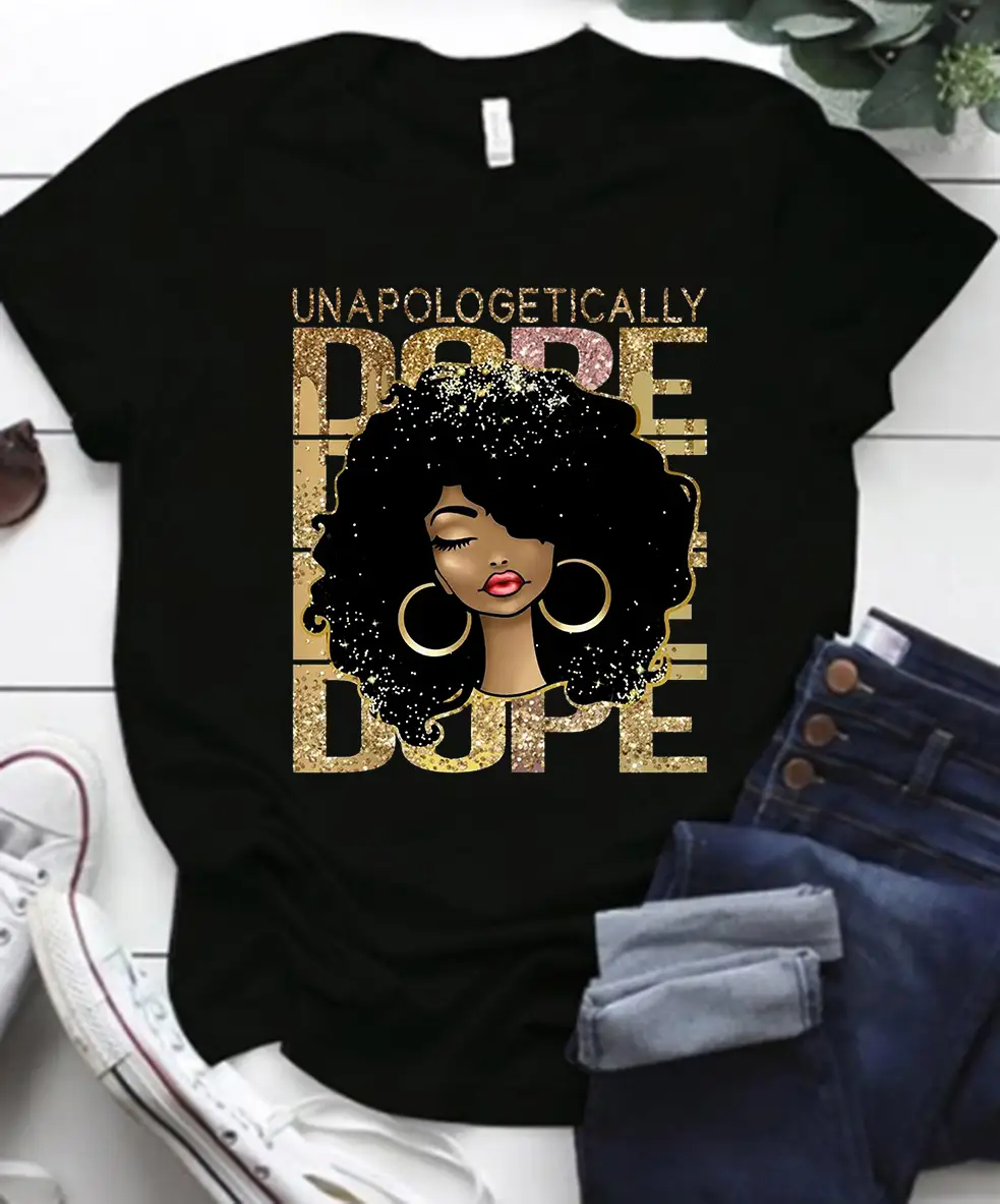 Unapologetically Rhinestone Crewneck T-Shirt Black - Image 7