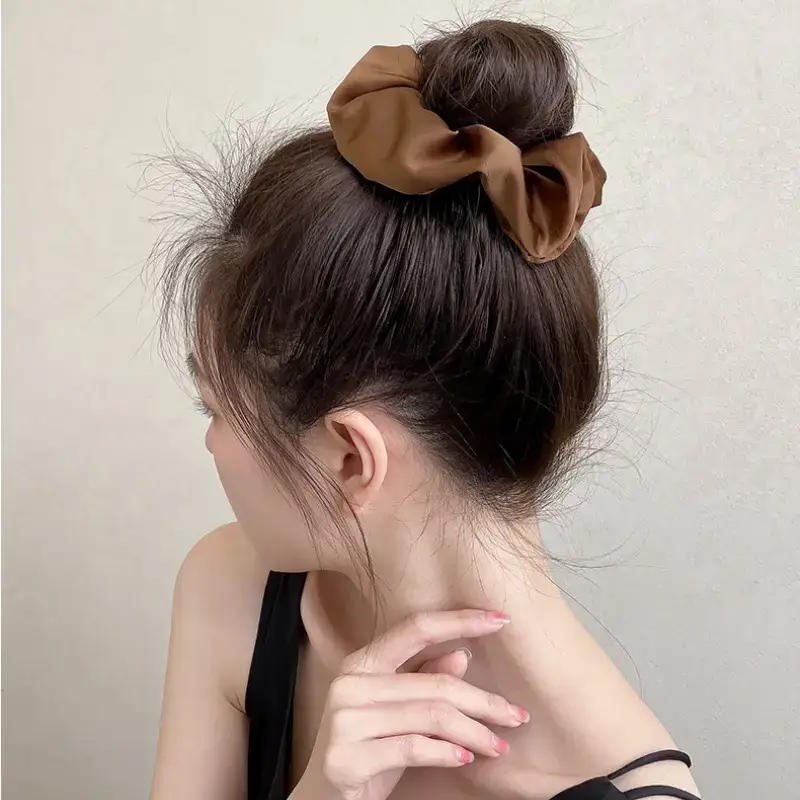 Creamy Satin Hair Ring for Women
