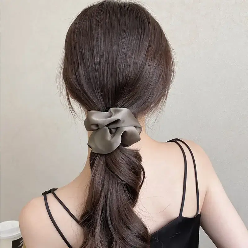Creamy Satin Hair Ring for Women