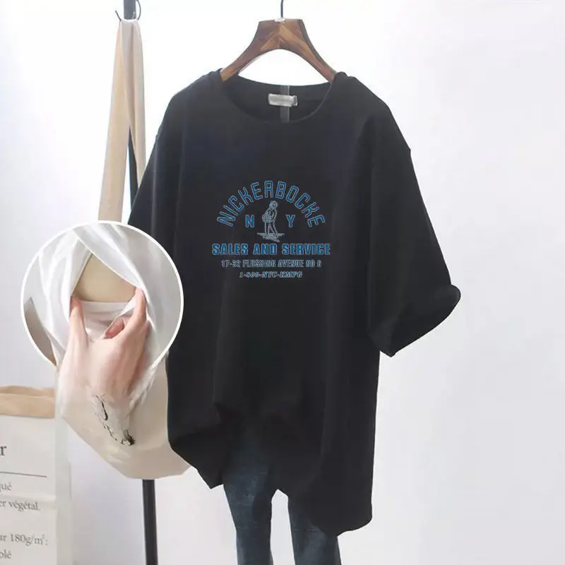 Breastfeeding Top T-Shirt Women Summer Short Sleeve