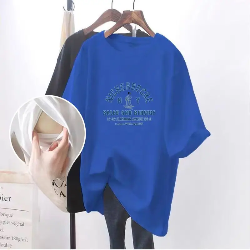 Breastfeeding Top T-Shirt Women Summer Short Sleeve