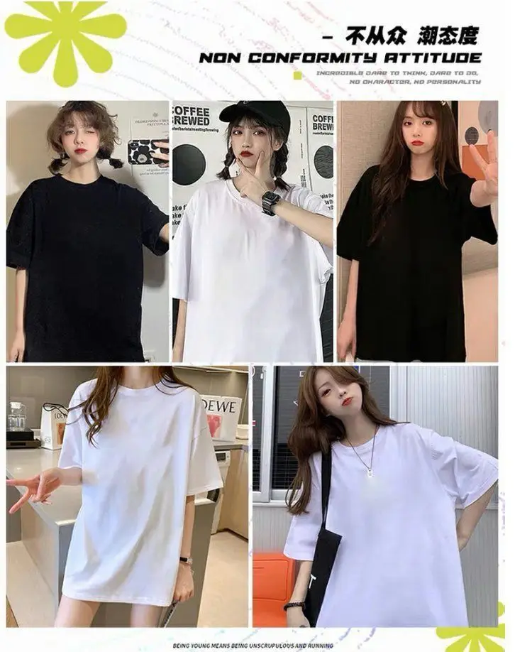 Women Chillin' Graphic T-Shirt Black Mid Length — feature 6