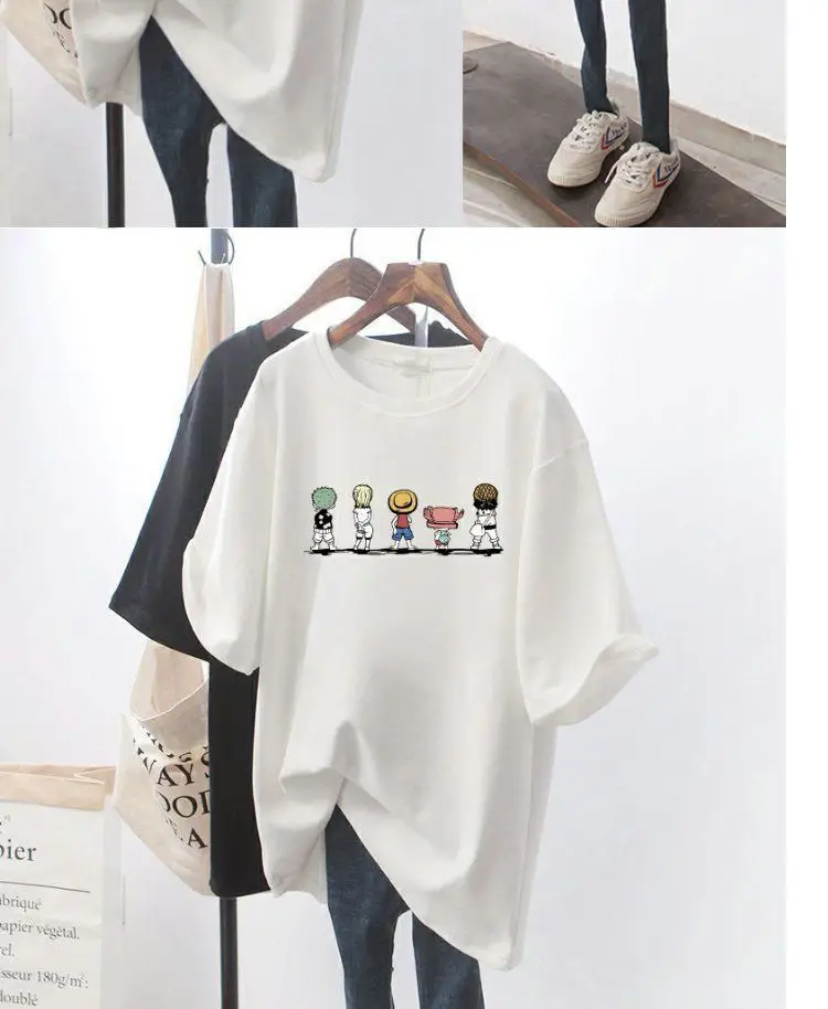 Women Chillin' Graphic T-Shirt Black Mid Length — feature 9