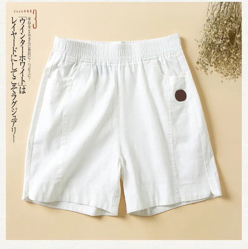 Women Black High Waist Shorts Summer Casual Loose Slimming — feature 7