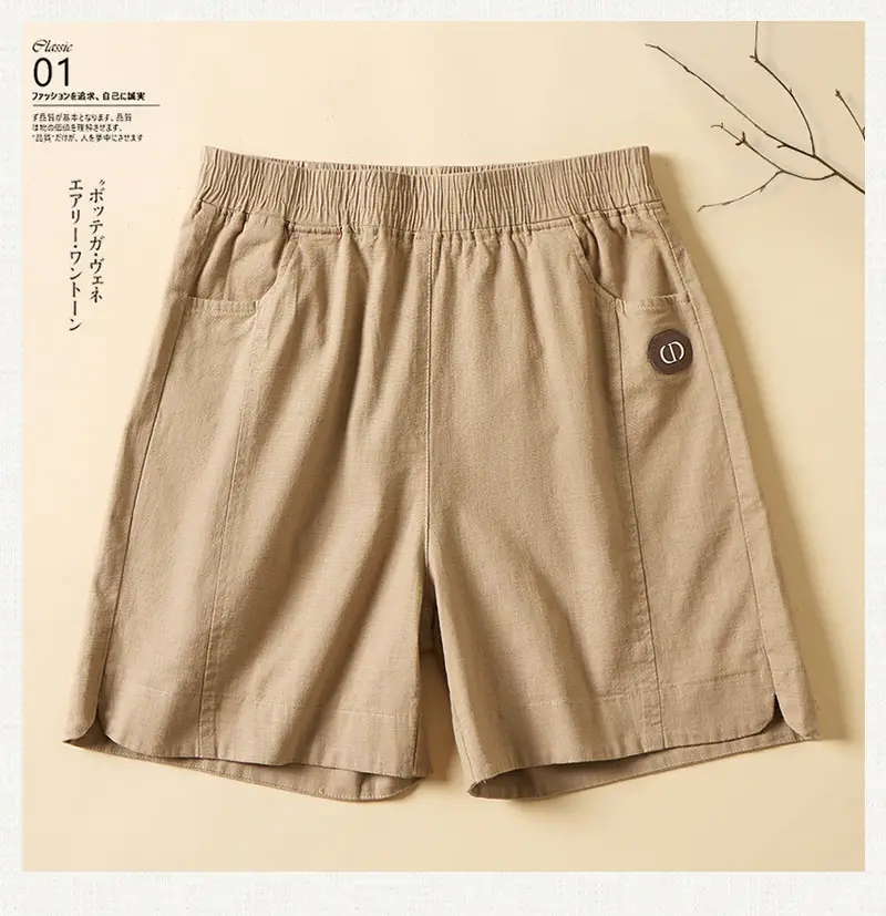 Women Black High Waist Shorts Summer Casual Loose Slimming — feature 8