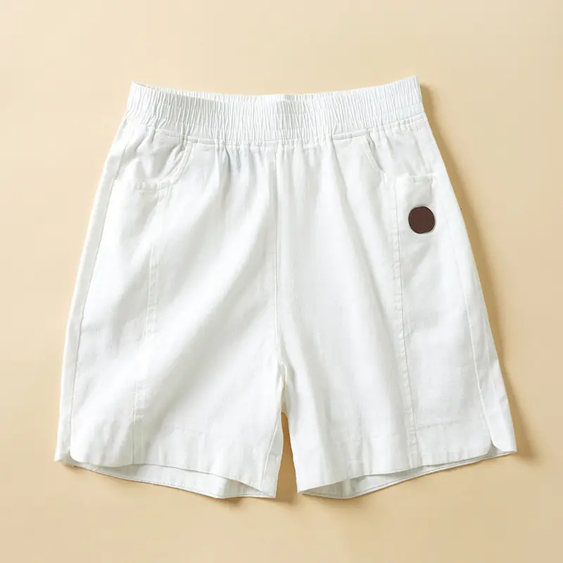 Women Black High Waist Shorts Summer Casual Loose Slimming