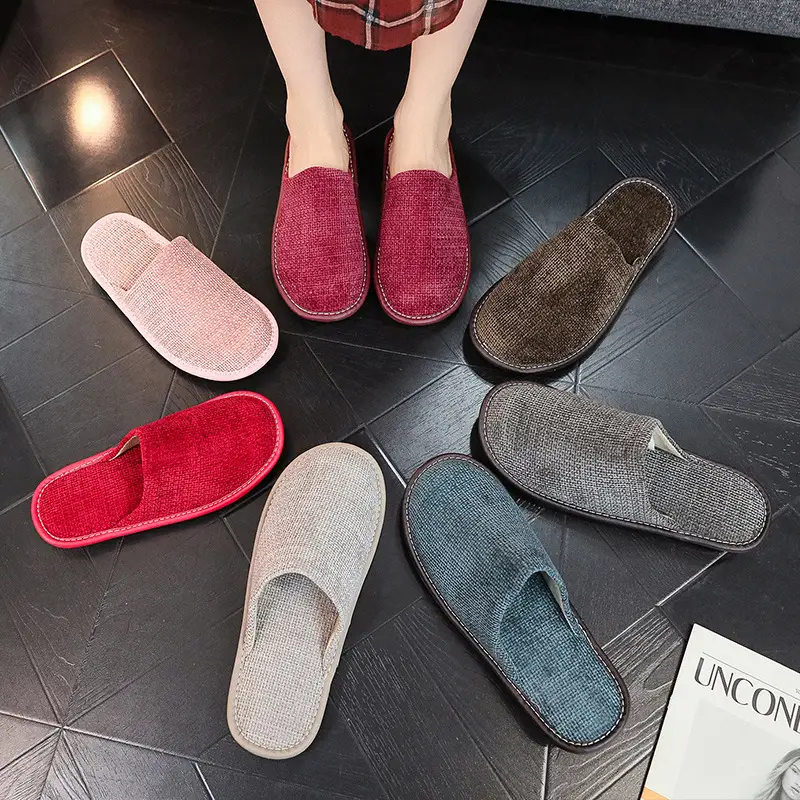 Winter Indoor Home Cotton Slippers Autumn and Winter Men and Women Couple Floor Non-slip Warm Soft Bottom Plush Slippers Home - Image 8