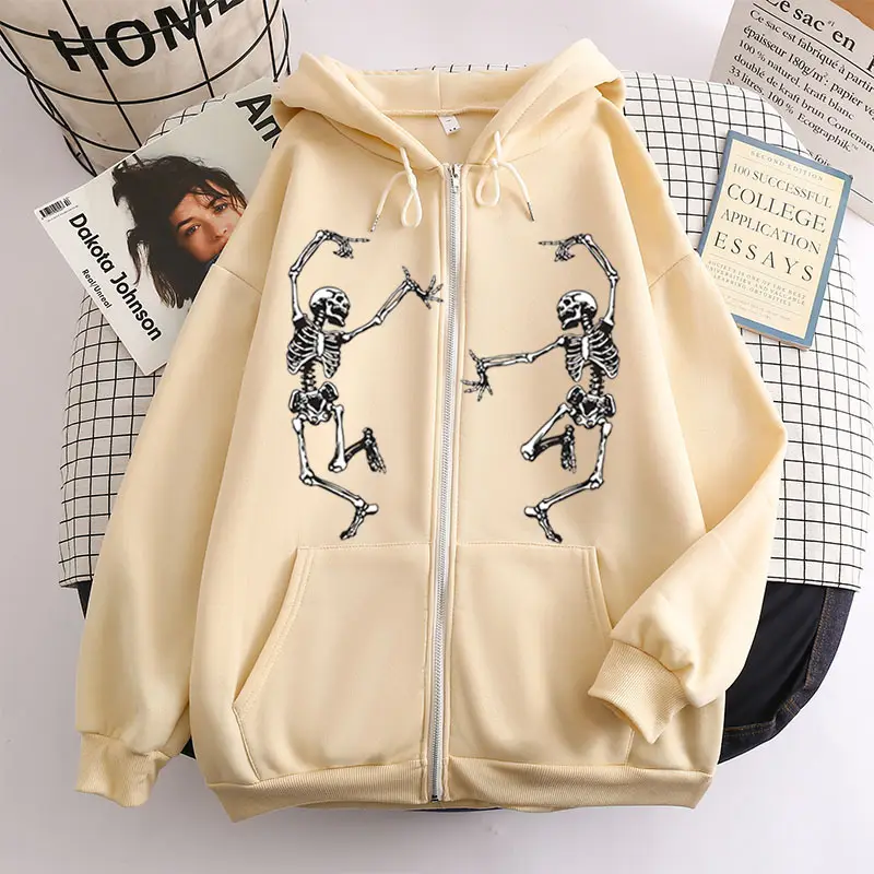 2022 New Dancing Skull Hooded Sweatshirt Men Women - Image 2