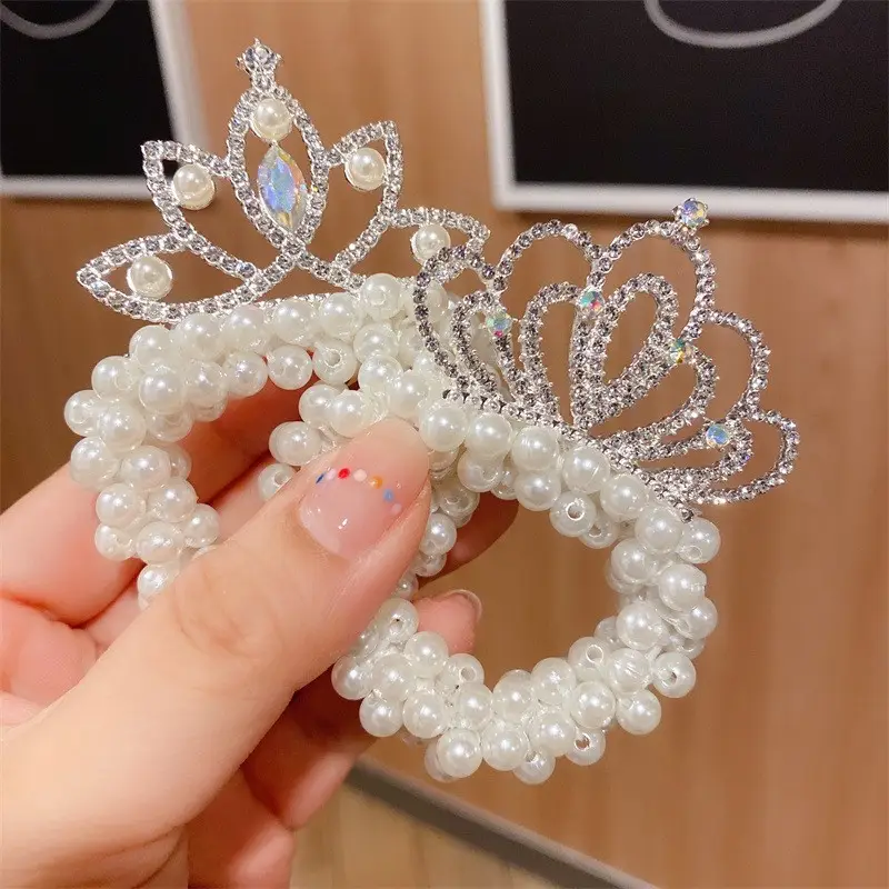 Princess Pearl Crown for Little Girls Hair Ball - Image 4
