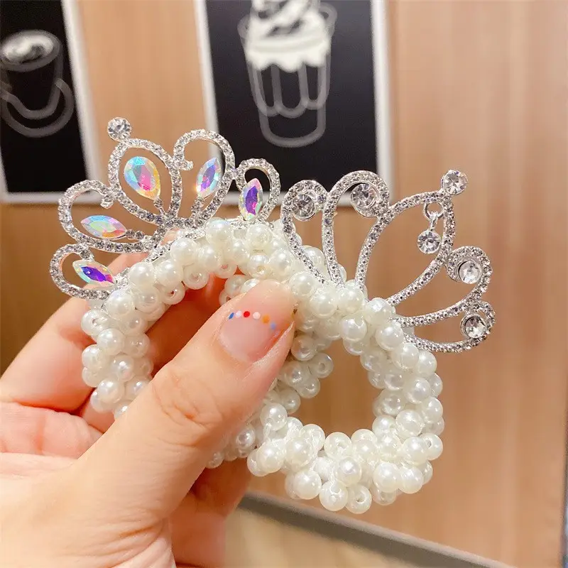 Princess Pearl Crown for Little Girls Hair Ball - Image 5