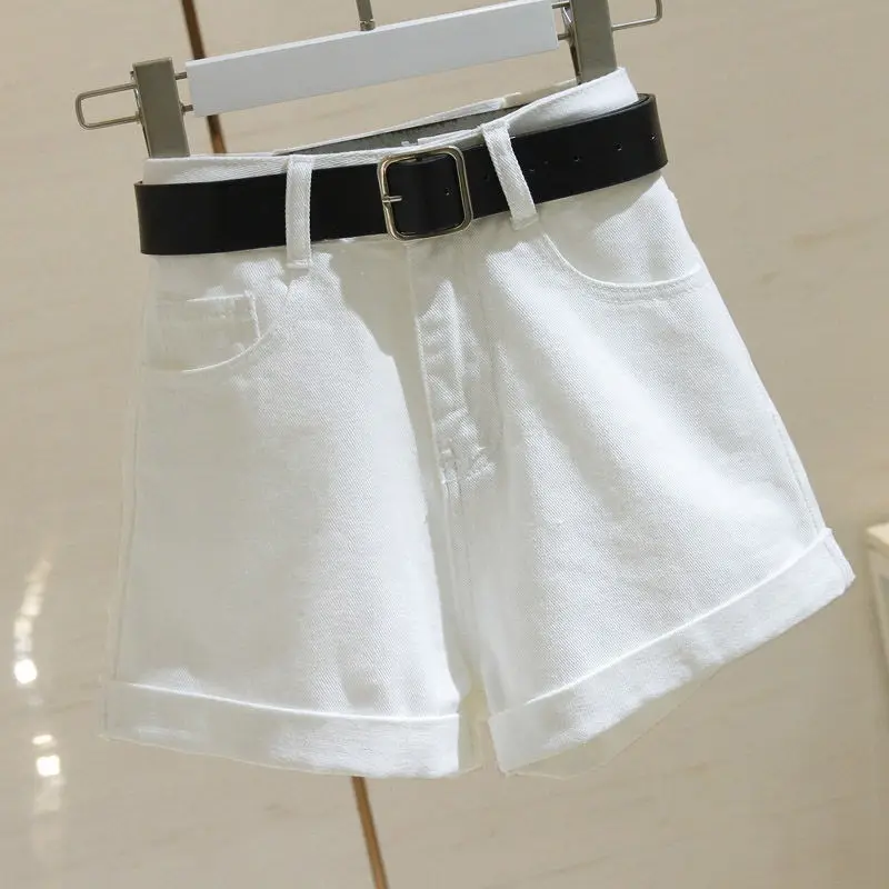 Black Denim Shorts Women High Waist Loose Fit Casual - Image 2