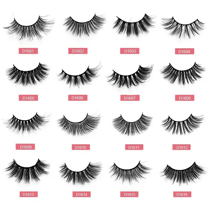 False Eyelashes D1615 35mm Thick Soft Curled Wholesale - Image 20
