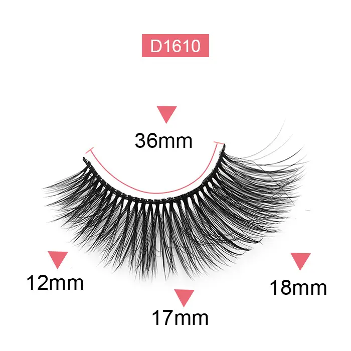 False Eyelashes D1615 35mm Thick Soft Curled Wholesale - Image 10