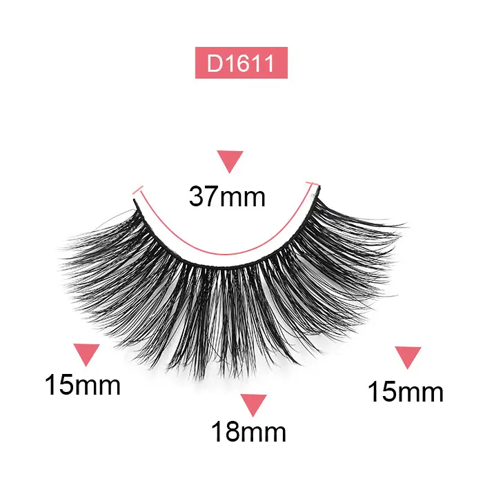 False Eyelashes D1615 35mm Thick Soft Curled Wholesale - Image 11