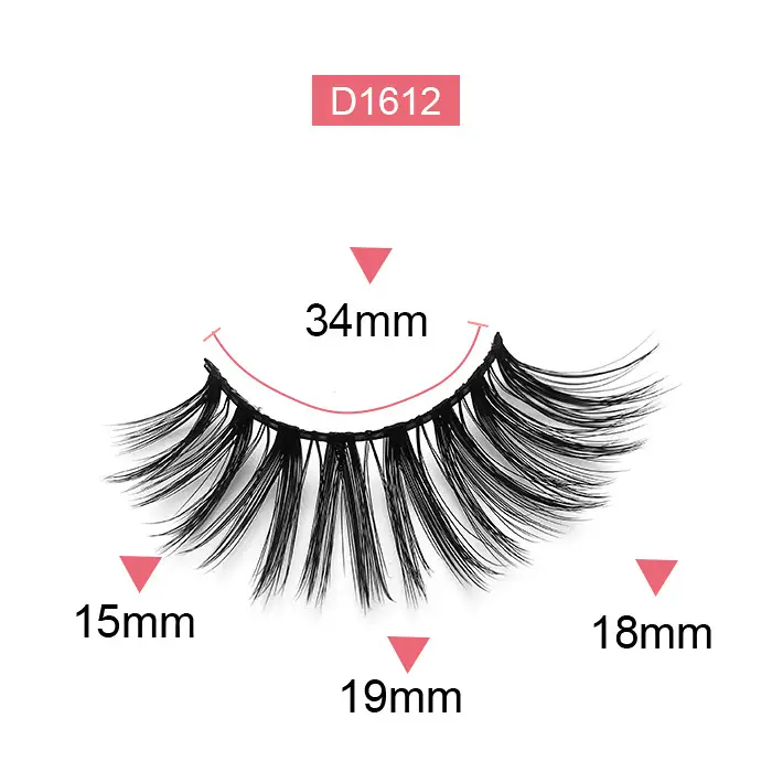False Eyelashes D1615 35mm Thick Soft Curled Wholesale - Image 12