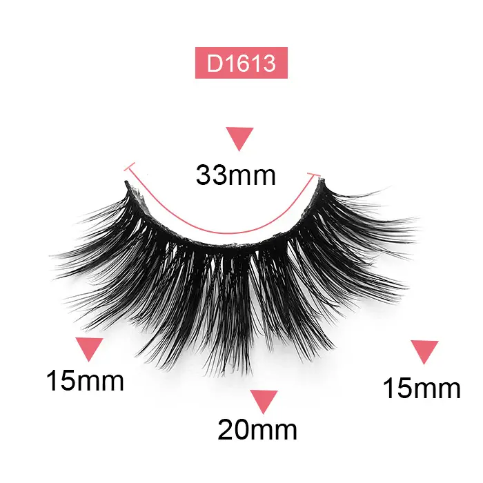 False Eyelashes D1615 35mm Thick Soft Curled Wholesale - Image 13