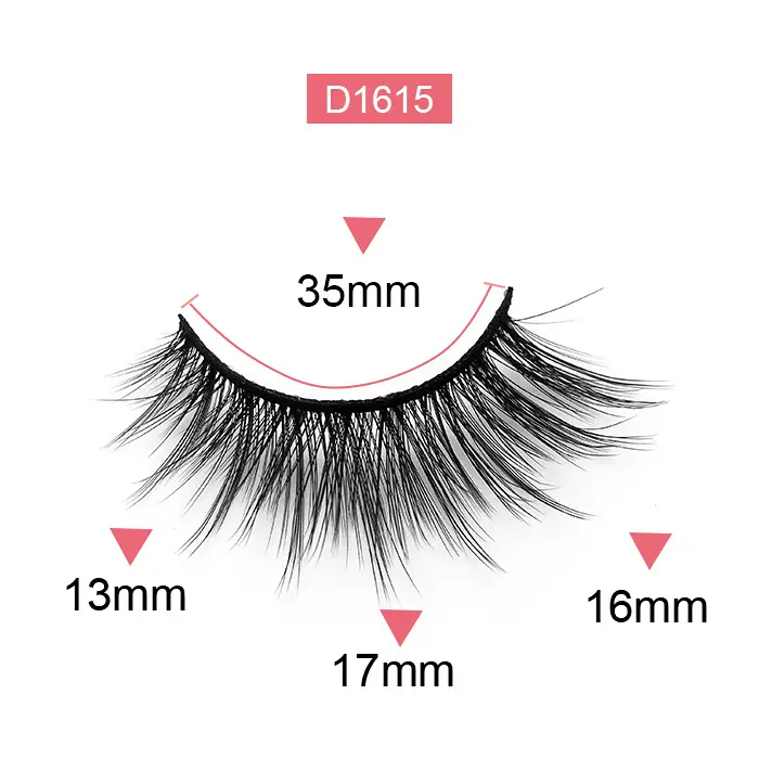 False Eyelashes D1615 35mm Thick Soft Curled Wholesale - Image 15