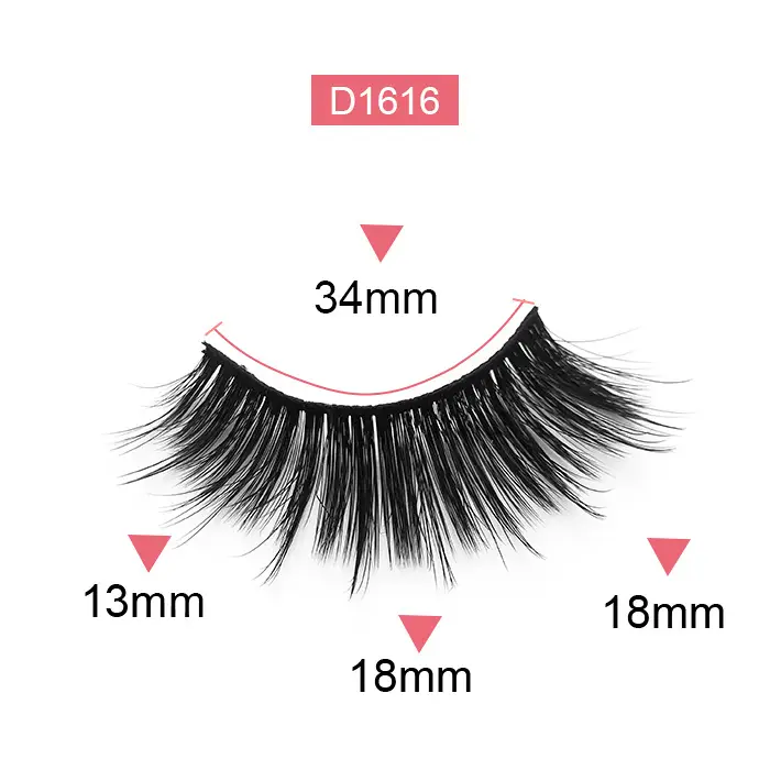 False Eyelashes D1615 35mm Thick Soft Curled Wholesale - Image 16