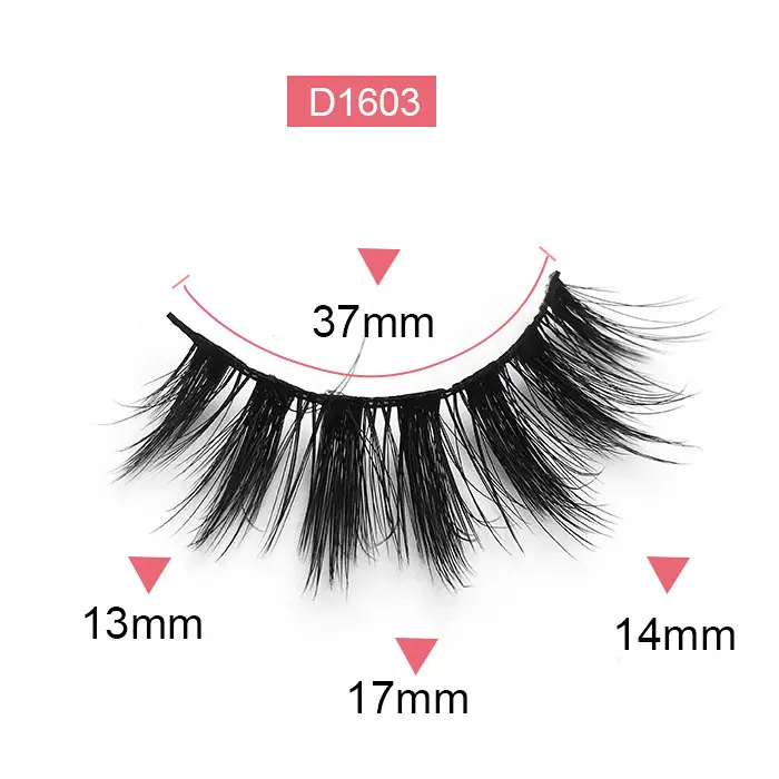 False Eyelashes D1615 35mm Thick Soft Curled Wholesale - Image 3