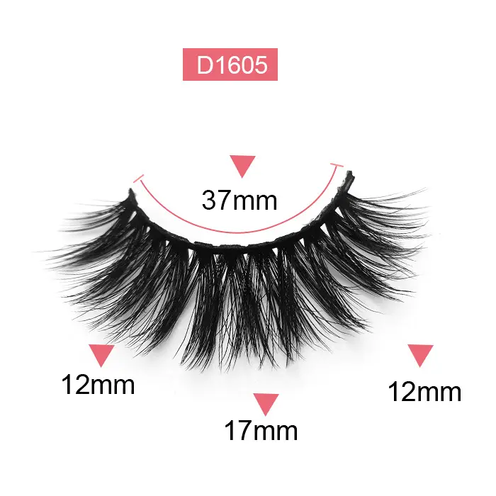 False Eyelashes D1615 35mm Thick Soft Curled Wholesale - Image 5
