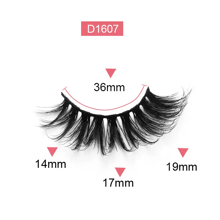 False Eyelashes D1615 35mm Thick Soft Curled Wholesale - Image 7