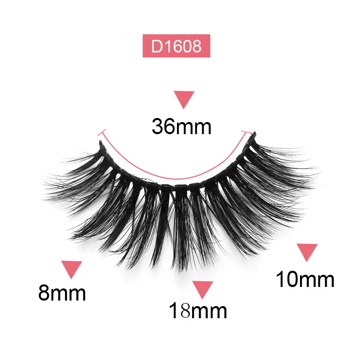 False Eyelashes D1615 35mm Thick Soft Curled Wholesale - Image 8