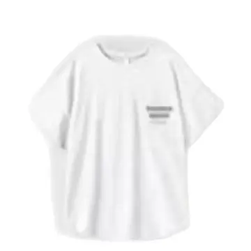 Women Letter Print Loose Sleeve T-Shirt Grey