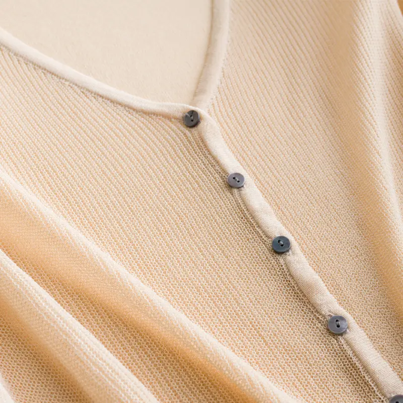 Knitted Long-Sleeve Sunscreen Cardigan for Women Large - Image 4