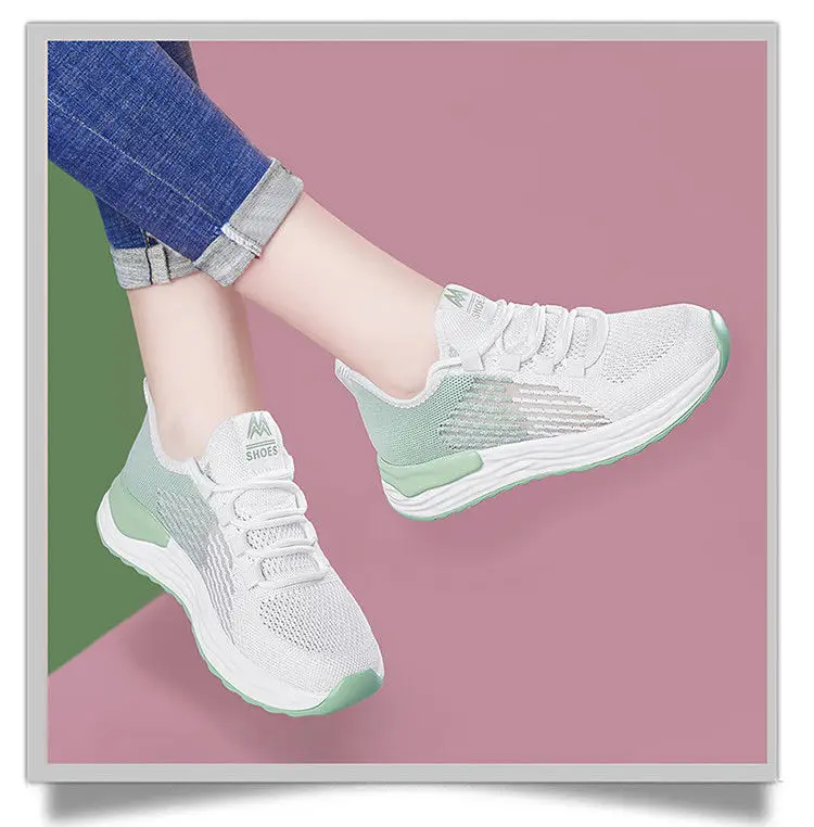 2024 Autumn Women's Shoes for Foreign Trade Cross-Border E-Commerce, Breathable White Sneakers, Flat Ultra-Light Sports Shoes for Women, Wholesale Lightweight — feature 17