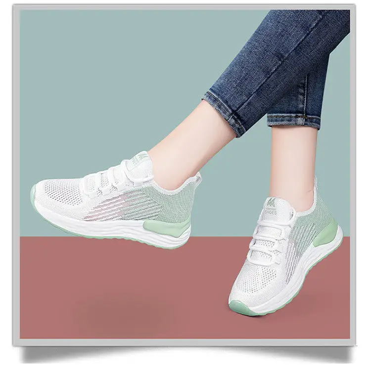 2024 Autumn Women's Shoes for Foreign Trade Cross-Border E-Commerce, Breathable White Sneakers, Flat Ultra-Light Sports Shoes for Women, Wholesale Lightweight — feature 19
