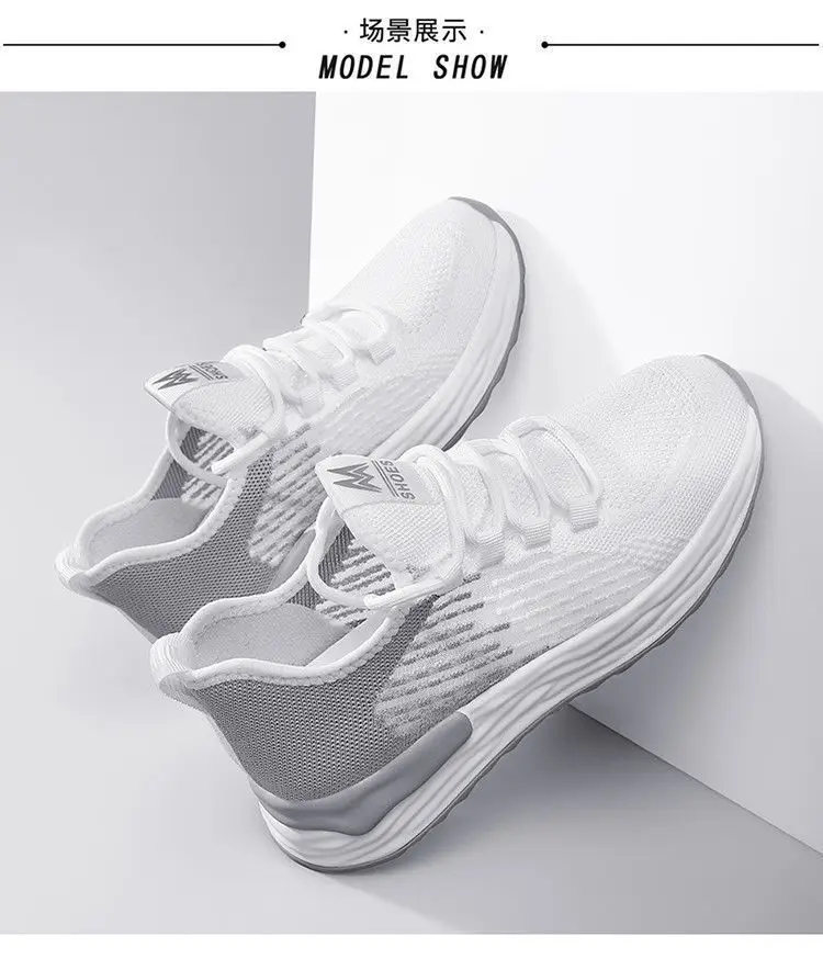 2024 Autumn Women's Shoes for Foreign Trade Cross-Border E-Commerce, Breathable White Sneakers, Flat Ultra-Light Sports Shoes for Women, Wholesale Lightweight — feature 20