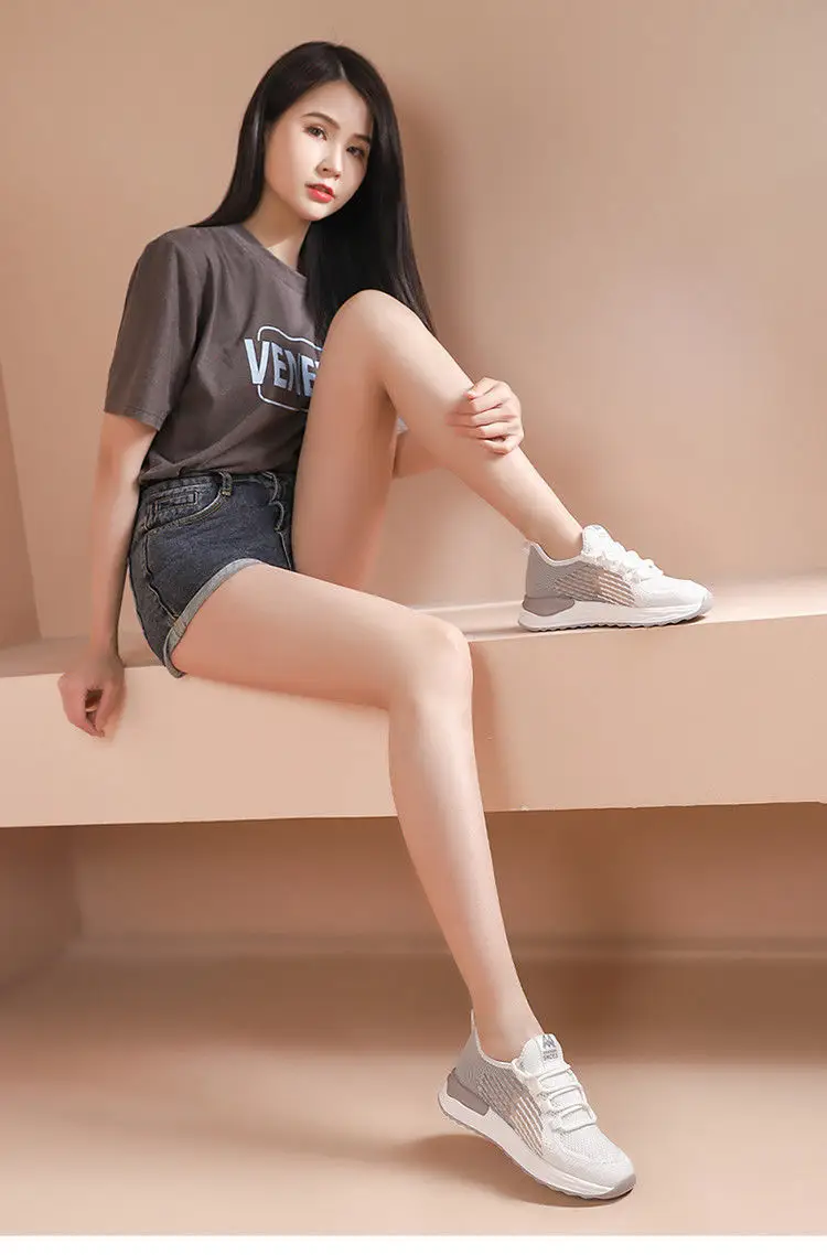 2024 Autumn Women's Shoes for Foreign Trade Cross-Border E-Commerce, Breathable White Sneakers, Flat Ultra-Light Sports Shoes for Women, Wholesale Lightweight — feature 7