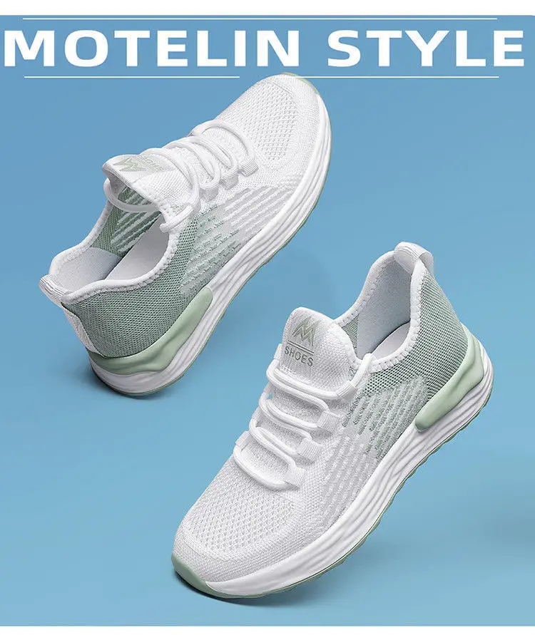 2024 Autumn Women's Shoes for Foreign Trade Cross-Border E-Commerce, Breathable White Sneakers, Flat Ultra-Light Sports Shoes for Women, Wholesale Lightweight — feature 8