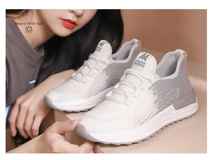 2024 Autumn Women's Shoes for Foreign Trade Cross-Border E-Commerce, Breathable White Sneakers, Flat Ultra-Light Sports Shoes for Women, Wholesale Lightweight — feature 9