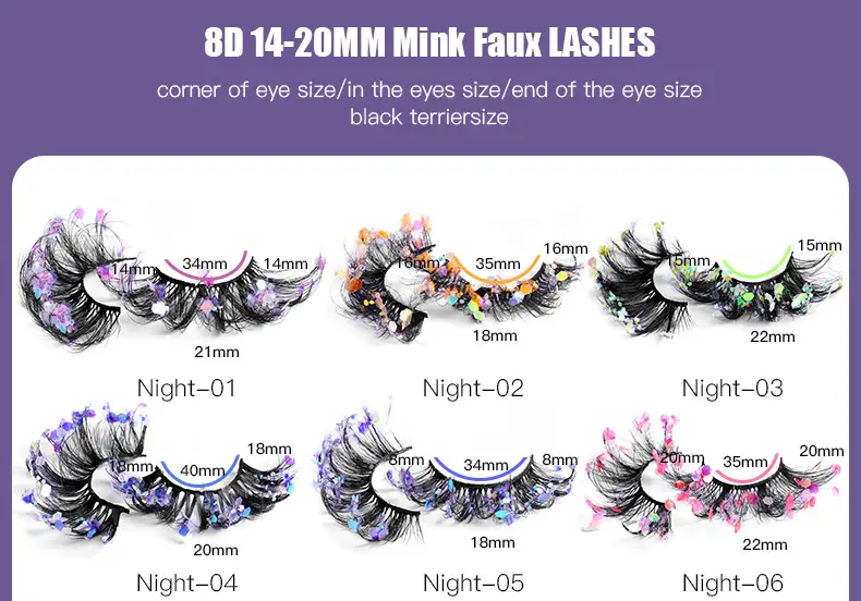 False Eyelashes Velvet Glitter Black Night-04 — feature 1