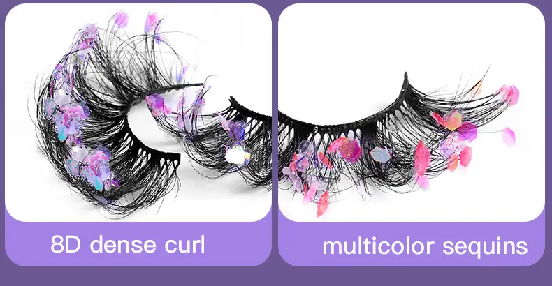 False Eyelashes Velvet Glitter Black Night-04 — feature 2