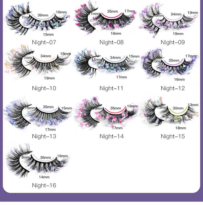 False Eyelashes Velvet Glitter Black Night-04 — feature 5