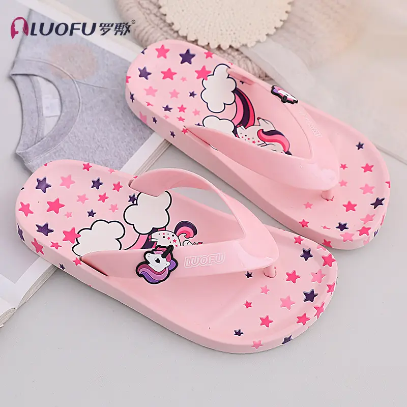 Cute Cartoon Flip-Flops for Kids Summer Wear