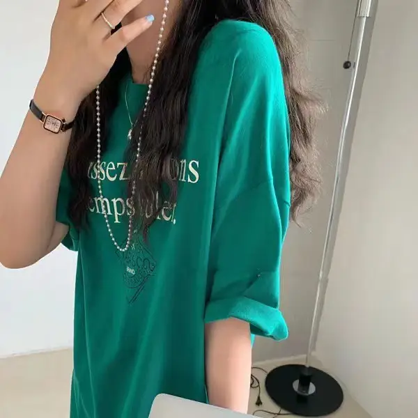 White Long Sleeve T-Shirt Dress Summer 2025 - Image 7