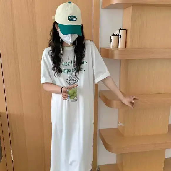 White Long Sleeve T-Shirt Dress Summer 2025 — feature 10