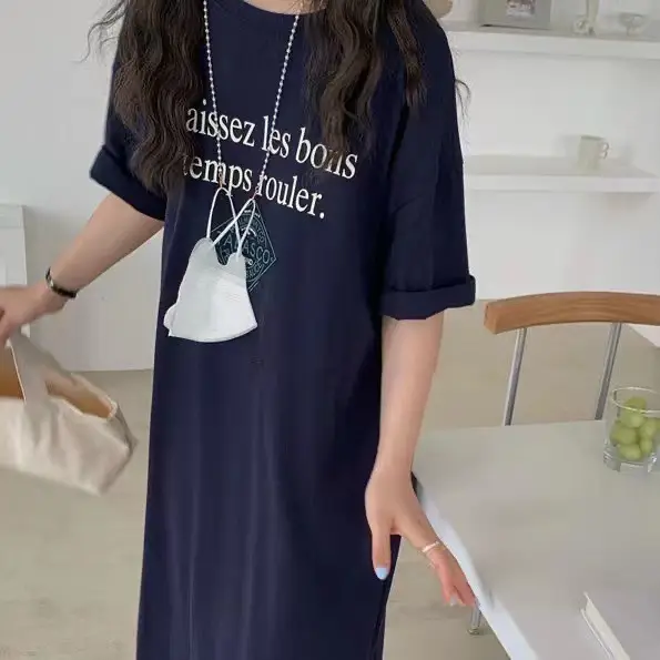 White Long Sleeve T-Shirt Dress Summer 2025 — feature 8