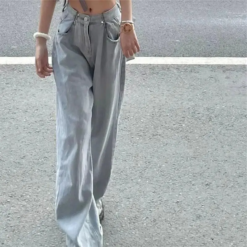 Women's 2022 Wide-leg Jeans High Waist Slimming Pants - Image 4